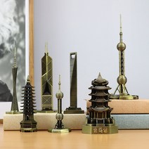 중국 랜드마크 미니어쳐 수공예품 동방명주 천단 파고다 기념품 관광기념품 거실장식, J.황학루