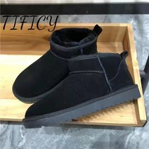 헌터패딩부츠 방한화 앵클 스노우 겨울 겨울 짧은 부츠 겨울 부츠 모피 숙녀 스노우 부츠 진짜 양모 양모 로우 컷 따뜻한 모피 신발 남자와 여자