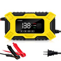 6A 자동차 배터리 충전기 12V 오토바이 완전 수리 지능형 빠른 납산 시작 고속, 01 Yellow US Plug