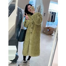 톰보이 트렌드 하이넥코트 단추 배색 스타일 소프트 베이직 포켓 기모