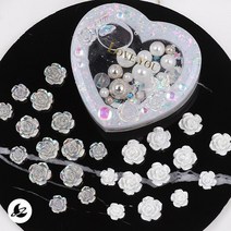 미니 오로라AB 장미 파츠 레진 아트 공예 재료 R272, 투명AB