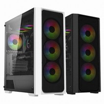 브라보텍 SWORD S830 RGB 타이탄 글래스 데스크탑 미들타워 케이스 화이트