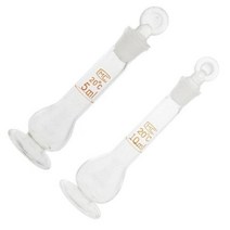 GHSHOP 베이스 및 그라운드 스토퍼가 있는 2개 조각 부피 플라스크 1-10 ML, 5ml, 유리, 분명한