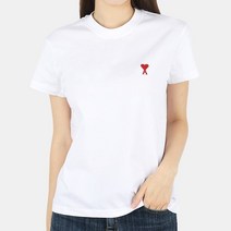 22 F/W 아미 공용 미니 하트 자수 로고 반팔(화이트) BFUTS001 724 100