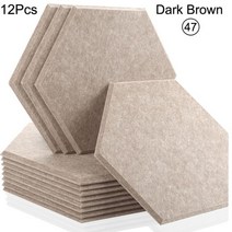 방음벽 방음 스펀지 차음제 흡음제 녹음실 벽간소음 방음공사 작업실 방음판, Small Hexagon, 47--Dark Brown, 0.8cm Medium Density