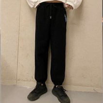 키작은여자옷 그레이 캐주얼바지 트레이닝바지 미시옷루즈핏 조거 츄리닝바지 가을겨울 배기팬츠 3123193633