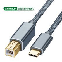 리코gr2 cctv 카메라 케이블USB B 2.0 프린터 케이블 편조 스캐너 엡손 HP 캐논 브라더 맥북 프로 삼성 MI, 01 Grey_03 1m
