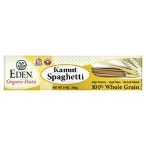 Eden Foods 유기농 파스타 카무트 스파게티 100% 통곡물 396g(14oz) 2팩