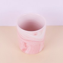 마블 대리석 연필 볼펜 꽂이 다용도 정리함 책상 데스크 펜꽂이, 매트핑크