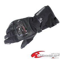 코미네 오토바이 가죽 장갑 바이크 용품 레이싱 롱 글러브 보호대 GK-822, M, BLACK-M