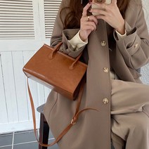 연이랜드 스퀘어 캐주얼 토트백 크로스백