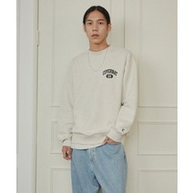 COVERNAT 커버낫 스몰 아치 로고 맨투맨 오트밀