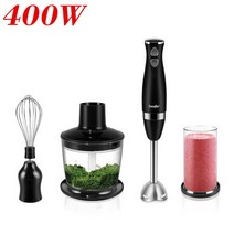 믹서 분쇄기 핸드 블랜더Sonifer-10 인 1 핸드 블렌더 고전력 믹서 얼음 야채 과일 선물, 02 Blender-Black_02 AU 플러그