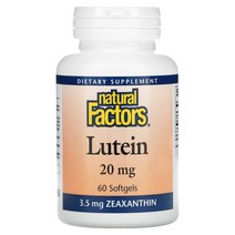 Natural Factors 루테인 20mg 소프트젤 60정 (용량확인필수), 20 mg Natural Factors, 60 개