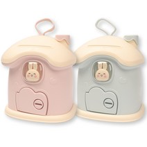 언커먼 해피래빗 토끼 저금통 열쇠포함 2개, 블루1개+핑크1개