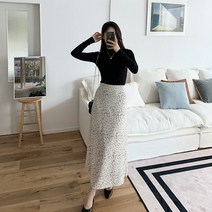 바보사랑 겟잇미 벨비든 머메이드 여성 나염 데일리 롱스커트 .겟잇미