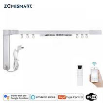 자동커튼 암막 쉬폰 전동 Zemismart-와이파이 커튼 모터 Tuya 스마트 라이프 맞춤형 전기 트랙 RF 원격 알, 03 US Plug_04 5.1m(200.8inch)