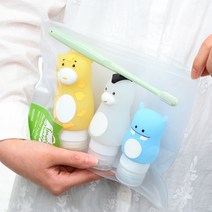 미킵 휴대용 실리콘 공병 여행용 화장품 샴푸 리필 튜브 용기 50ml 70ml 90ml, 얼룩말(70ml), 1개