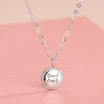 GOOD LUCK 코인 은 목걸이 실버 925 NL025
