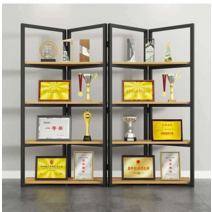 트로피 진열장 메달 향수 진열대 프라모델 수납 선반, 골드+화이트 길이 90 깊이 36 높이 180