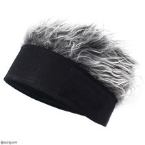 가발모자 가발썬캡 가발선캡 Men Women Sun Visors Caps With Hair Retro Street Style Wig Hat Adjustable, 04 HT4308BK1