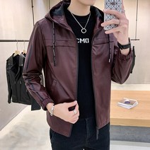 할리데이비슨 남성 가죽 자켓 플리스 따뜻한 후드 코트 새로운 캐주얼 오토바이 패션 의류 모토, [03] Asia XL, [02] GRAY