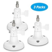 ARLO HD/ARLO PRO/ARLO ULTRA/WYZE 캠 팬 홈 카메라 장착 브래킷 야외용 3 팩 조정 가능한 벽 마운트, 02 White 3 Pack