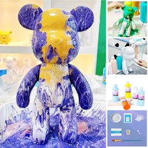 푸어링아트 DIY 세트 플루이드아트 푸어링베어, 23cm, N07