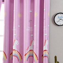 24평 32평 34평 거실커튼 핑크블루 방 말 무지개 나비주름쉬폰커튼