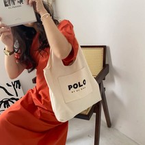 가방 여성 2023 새 캔버스 숄더백 핸드백 학생 예술 편지 일본 대용량 여름