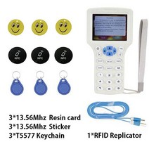 영어 10 주파수 RFID 복사기 ID IC 리더 라이터 복사 M1 13.56MHZ 암호화 복사기 프로그래머 USB NFC UID 태그 키 카드, 패키지 3