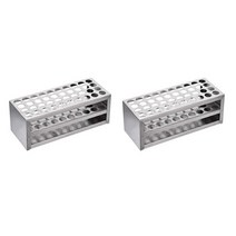 알루미늄 테스트 튜브 랙 다기능 실험실 거치대 장비 14mm 40 홀 2 개, 01 silver