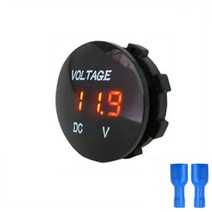 미니 라운드 방수 바이크 오토바이 보트 DC5V-48V LED 패널 디지털 전압계 테스터 모니터 디스플레이, [05] Orange