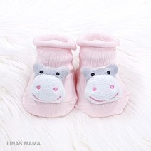 리나스마마 [출산선물] 음메소띠 오가닉 핑크 아기양말