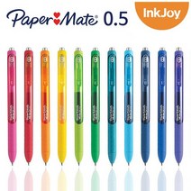 페이퍼메이트 잉크조이 젤펜 0.5mm 1타스 (12개) 색상 옵션선택 요망, 브라이트블루, 1개