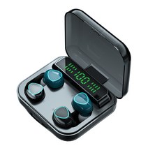 DFMEI 초경량 블루투스 이어폰 무선 스포츠 방수 터치 이어폰 커플용, V5.1 블랙, V5.1 블랙