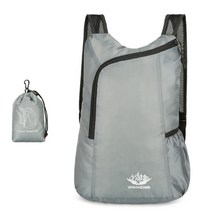 하이킹 데이 팩 울트라 라이트 중량 포장 가능한 배낭 방수 방수 접이식 여행 데이 팩을위한 야외 캠핑 등반, 회색