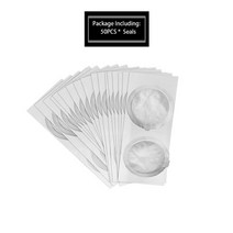 nespresso vertuo 리필 캡슐 자체 접착 재사용 가능 네스프레소 알루미늄 호일 brewer 뚜껑 캡슐 씰 스티커 커피 메이커, 50PCS