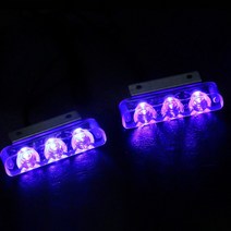 경찰 조명 Led 3 LED 자동 플래시 스트로보 스코프 라이트 주차 신호 성 노출증 비상 경고, 한개옵션1, 03 3 LED Blue
