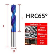 Tooleye카바이드 드릴 비트 하드 메탈 텅스텐 스틸 트위스트 금속 가공 CNC 선반 드릴링 공구 10200mm, 2.0mm+HRC65