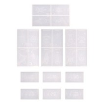 GHSHOP 1 세트 타로 카드 금형 실리콘 타로 브랜드 금형 마녀 점 소품 게임 만들기 수지 주조 금형 에폭시 공예, 하얀