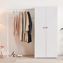 800 옷걸이 오픈 행거 이불장 장롱 세트 간이 옷장, 색상_라이트그레이우측행거, 상세페이지 참조4