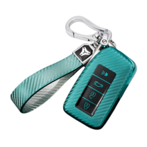 굿카굿즈 렉서스 카본패턴 ES300H LS LC500 스마트 키케이스 키홀더, 그린