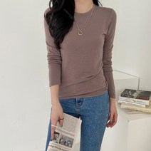 데일리앤 여성 레이온 슬림핏 긴팔 기본 티셔츠 데이아