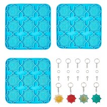 Boutigem 2pcs 12 Constellation Resin Mold Flat Round Disc Zodiac Astrology Silicone Mold for DIY Pen, Blue Letter
