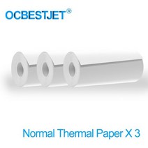 호환 프린터 수리 부품 휴대용 미니 무선 블루투스 포켓 라벨 노트 프린터용 감열지 스티커 용지 X5 57mm, 3 Paper