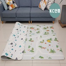 놀이방매트 놀이매트 바닥매트 유아매트 아기매트 층간소음방지매트 거실매트, 테라조 화이트/캠핑 그레이