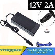 전동 킥보드 충전기 42v 2a 범용 배터리 충전기 hoverboard 스마트 밸런스 휠 36v 전력 스쿠터 어댑터 충전기 euusauuk 플러그 JX, 유럽 ​​연합