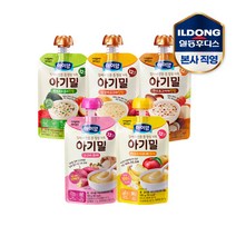 아이얌 아기밀 파우치 이유식(진밥 퓨레) 5종 골라담기, 1.아기밀 한우표고야채 진밥 5개
