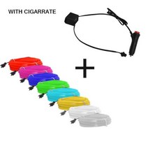 자동차 led 스트립 EL wre 앰비언트 라이트 CarInterior 인테리어 조명 방수 램프 유연한, Fluorescent green, CHINA_5M | Wire with Cigarrate